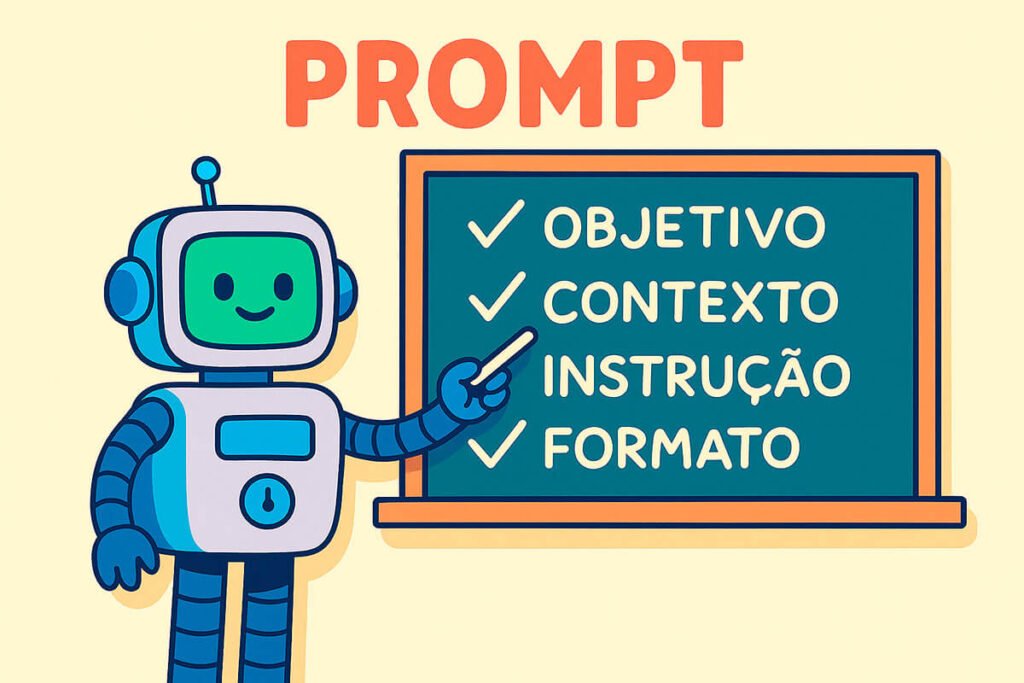[Objetivo] + [Contexto] + [Instrução] + [Formato desejado]